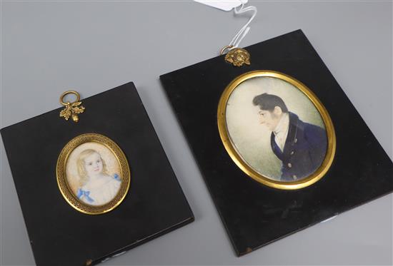 Two portrait miniatures